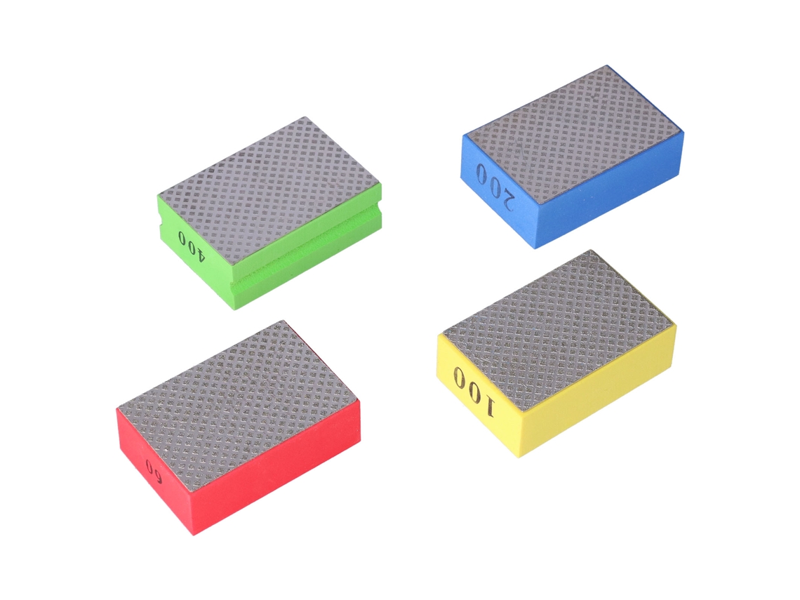4 Peças De Discos De Polimento Com Diamante Manual Para Azulejo, Pedra, Desbaste E Polimento 60 100 200 400 Grit