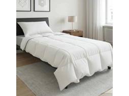 Vidaxl Edredom De Verão Simples Branco 135 X 220 Cm Fibra De Bambu