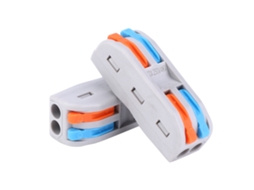 Laxiscreed Terminal Conector Colorido De 2 Posições Para Condutores, Ideal Para Instalações Elétricas
