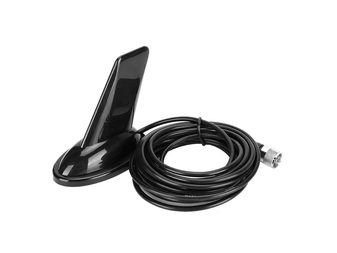 Kit De Antena Para Rádio Móvel Sharkfin Uhf Vhf Dual Band 144, 430mhz Para Transceptor Veicular