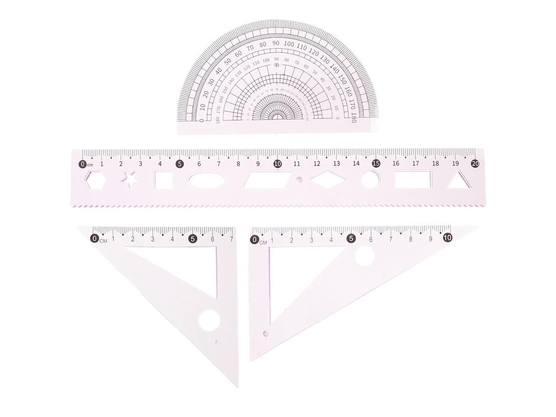 Lurelia Kit Geométrico Com Durável E Resistente Para Geometria E Matemática