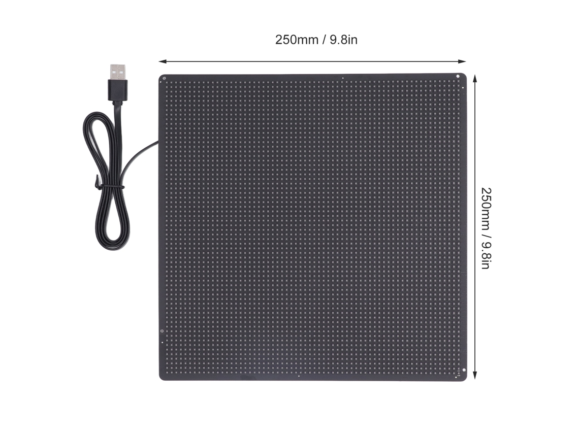 Painel De Letreiro Led Publicitário Sem Fio Programável Com Rolagem, Resolução 64x64 E Alimentação Usb 5v