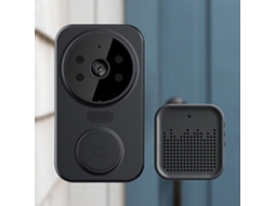 Campainha Inteligente Sem Fio Wifi, Interfone De Segurança, Câmera De Vídeo, Campainha Preta SUNNY SPACES
