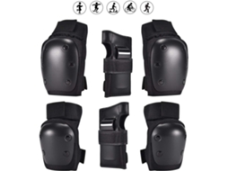 Conjunto Proteção Patins Inline Joelheiras Cotoveleiras Crianças Adultos