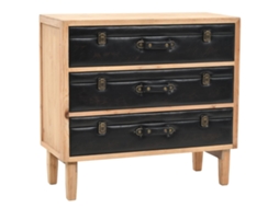 Vidaxl Armário Com Gavetas Madeira De Abeto Maciça 80x36x75 Cm
