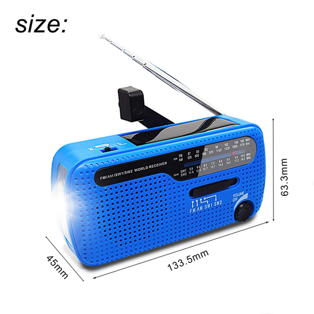 Alto falante Bluetooth com Manivela, Rádio Solar Am/fm, Emergência, Lanterna com Indicador de Bateria Led AQUAFORGE