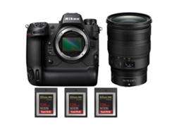 Z9 + Z 24 70mm F/2.8 S + 3 Sandisk 128gb Extreme Pro Cfexpress Type B Máquina Fotográfica Profissional + Ebook Pricedirect NIKON