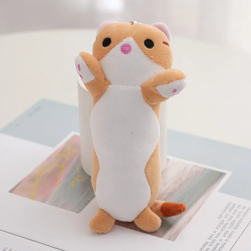 (amarelo) Novo Chaveiro De Pelúcia De Gato Comprido, Brinquedo Fofo E Macio De Gato Comprido Para Bolsa.