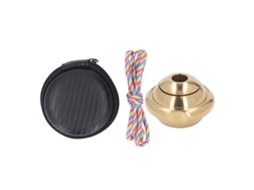 Primerox brinquedo de Dedo com Contas de Cordão Aço Inoxidável Alivio de Estresse Ouro