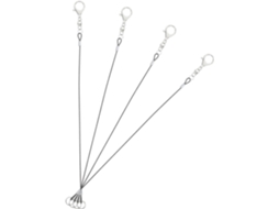Conjunto de 4 Cordões Portáteis Caneta Stylus Em Aço E Pu Preto, Suporte Seguro Canetas E Chaves, Ideal