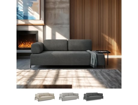Sofá modular de 3 lugares com design moderno e mesas de centro diadema Modus Sofá