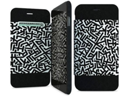 Capa iPhone 6, 6s, 7, 8 I-PAINT Folio Maze Preto