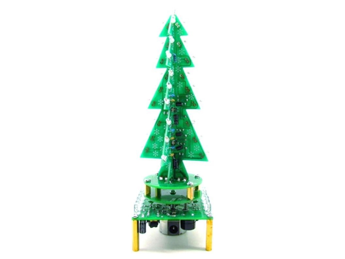 Kit de árvore de Natal musical faça você mesmo com luzes giratórias e núcleos eletrônicos para soldar