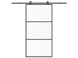 Porta de correr VIDAXL Preto Vidro (102x205 cm)