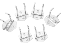 Conjunto De 6 Ganchos Metálicos Reforçados Para Painel Perfurado, Idea