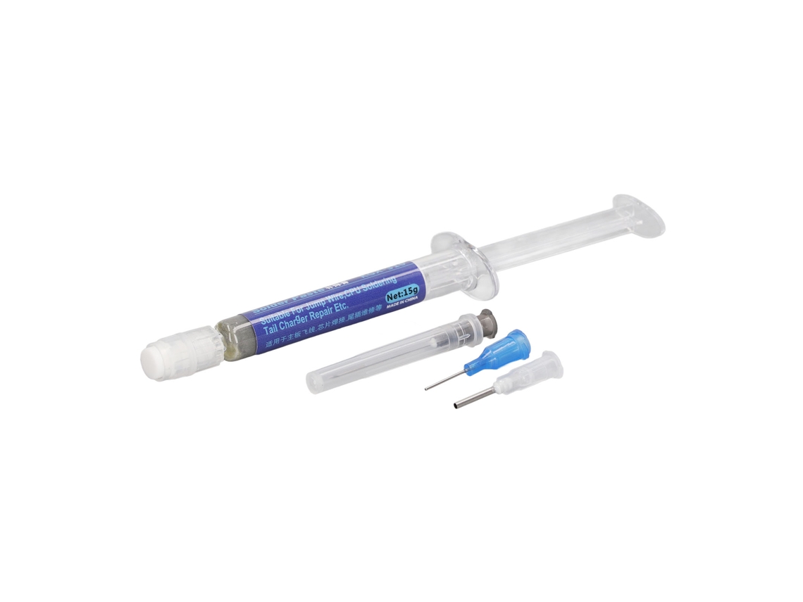Pasta De Soldadura De Baixa Temperatura De Fusão Com Fluxo E 3 Agulhas Para Dispensação Contínua Uniforme