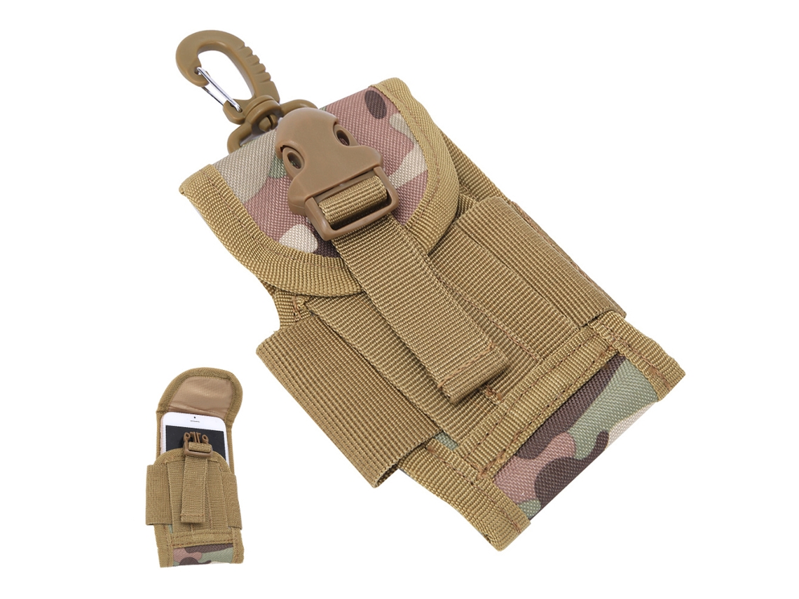 BOLSA BUSINESS de cintura EDC, multifuncional, Molle, para celular de 4.5 polegadas, com fivela camuflagem
