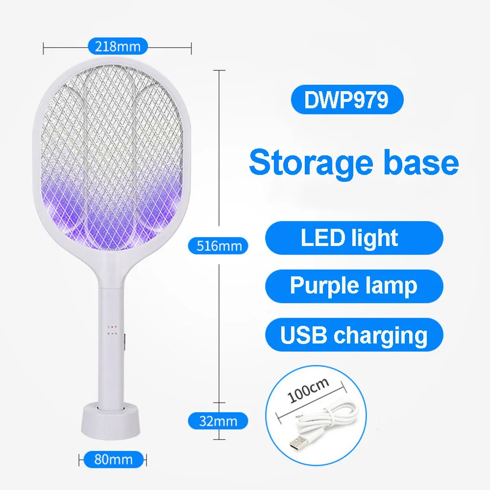 Mata-mosquitos Elétrico De 3000v Aprimorado, Lâmpada Repelente De Mosquitos Recarregável Via Usb