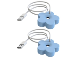 Unid. Mini Umidificador Para Plantas Flor Criativa Usb Azul Bestvite Azul