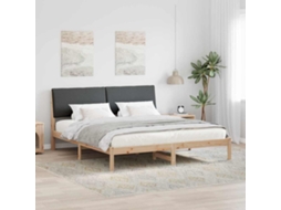 Vidaxl Estrutura Da Cama Castanho E Cinzento-escuro 180 X 200 Cm