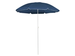 Vidaxl Guarda-sol De Jardim Com Poste De Aço 180 Cm Azul