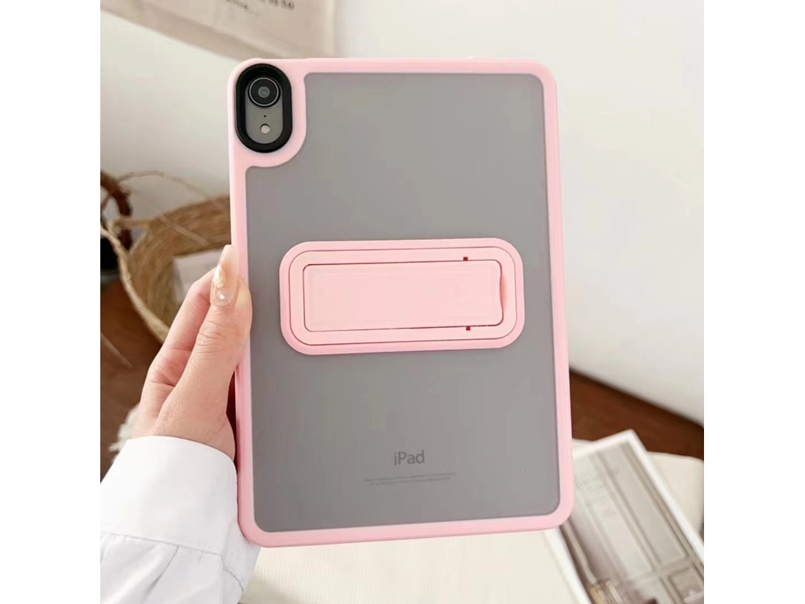 Capa Protetora Com Suporte Fosco De 10,2 Mm, Transparente, Cobertura Total, À Prova De Quedas, Rosa - Ipad Mini6/mini7 (2021/2024)