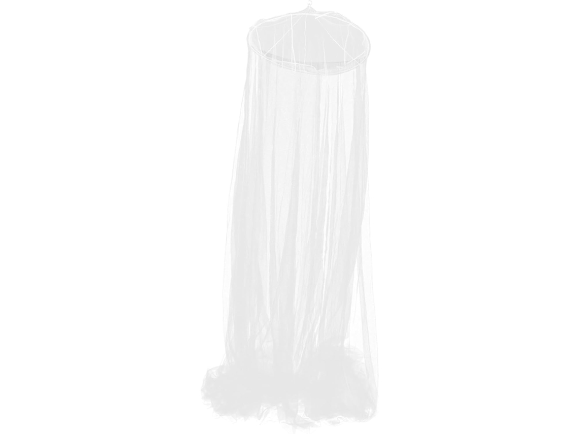 Mosquiteiro Vicasky Para Quarto, Dossel De Cama Redondo Branco, 900x250x60 Cm, Poliéster Respirável, Proteção Contra