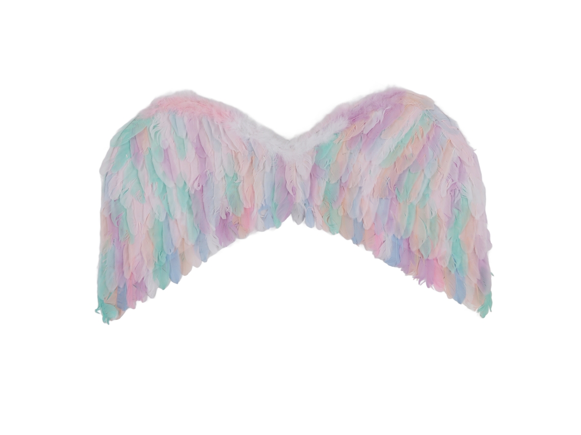 Mali asas de Anjo de Pena Coloridas com Cintas Elásticas para Festas Halloween Cosplay