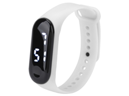 Relógio Led Esportivo Digital para Meninos Branco