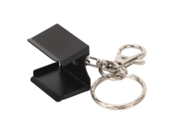 Omni-2026porta Tiza Para Tacón De Billar Con Llavero Acero Inoxidable Resistente A Suciedad Clip Para Deportes De Tacón Negro