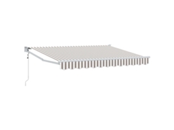 Vidaxl Toldo Retrátil Elétrico Cinza Claro E Branco 4 × 3 M