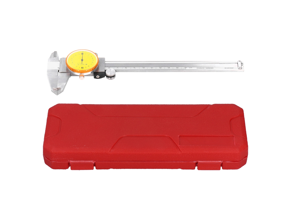 Pie De Rey De Precisión 0-150mm 0.02mm Acero Inoxidable Vernier Con Tabla Pie De Rey Dial