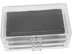 Caixa Organizadora Transparente De Três Níveis Com Gaveta Decorativa Para Acessórios De Unhas.