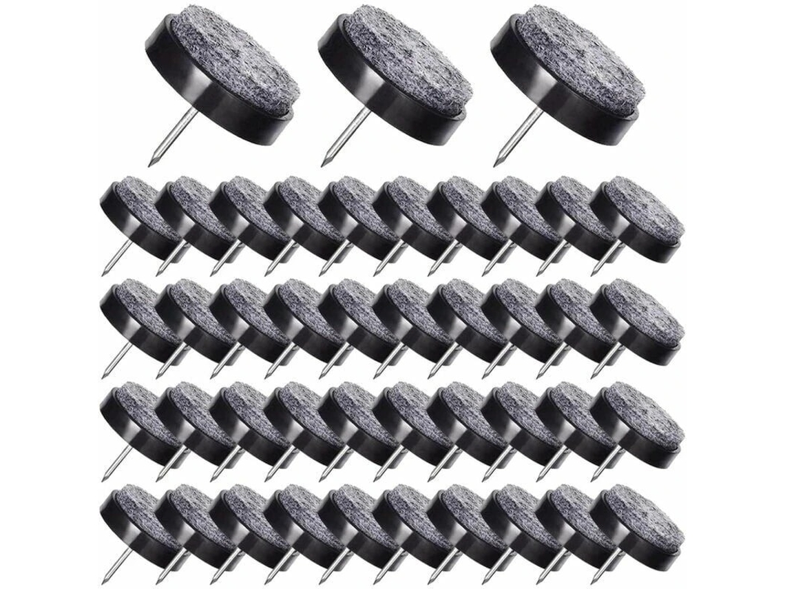 Almofadas De Feltro Para Móveis, 24 Mm, Preto