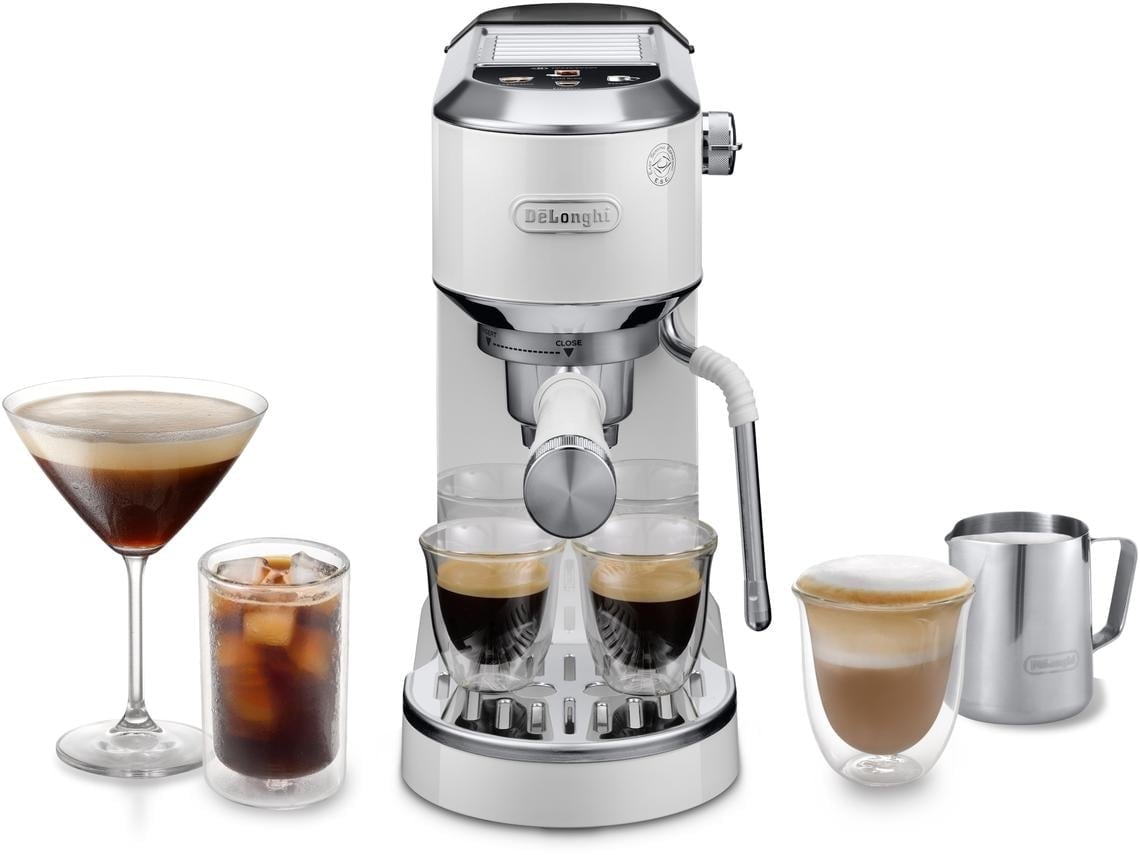 Máquina de Café Expresso DELONGHI DedicaDuo EC890.WI (Outlet Caixa Aberta - 15 Bar - Branco)