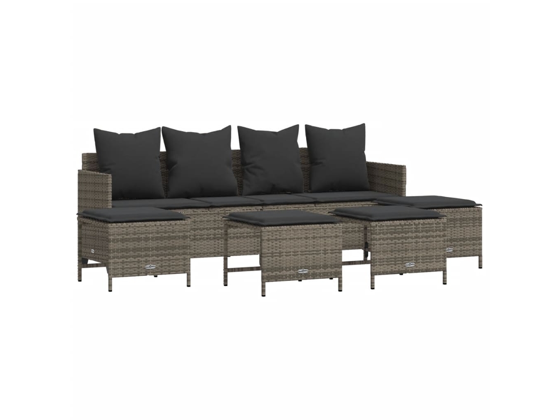 Garden Sofa Set, Garden Sofa Sets Vidaxl Cinzeto Rattan / Vime (n/a)