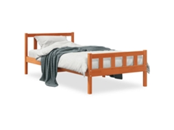 Bed Frame, Bed Frames Vidaxl Marrom Madeira De Pinho (75 X 190 Cm)