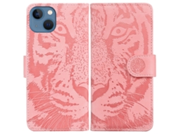 Capa Para Iphone 15 Pele Sintética Rosa