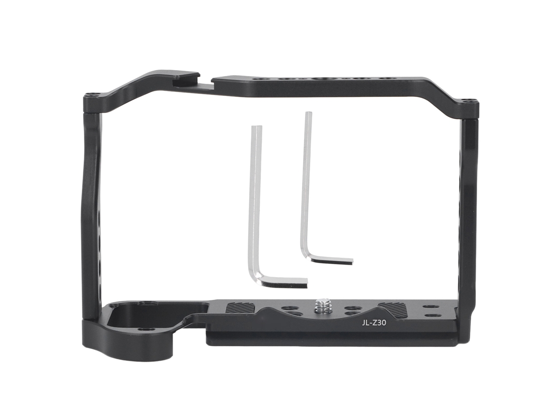 Gaiola para câmera Jlwin em liga de alumínio com parafusos de 1/4" e 3/8", sapata fria expansível para encaixe rápido Arca, design vazado, para câmeras DSLR Z30 LAXISCREED.
