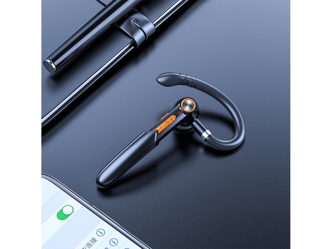 Kit Mãos-livres Me-100 Bluetooth Sem Fio Portátil Estéreo Hd com Microfone Preto Laranja