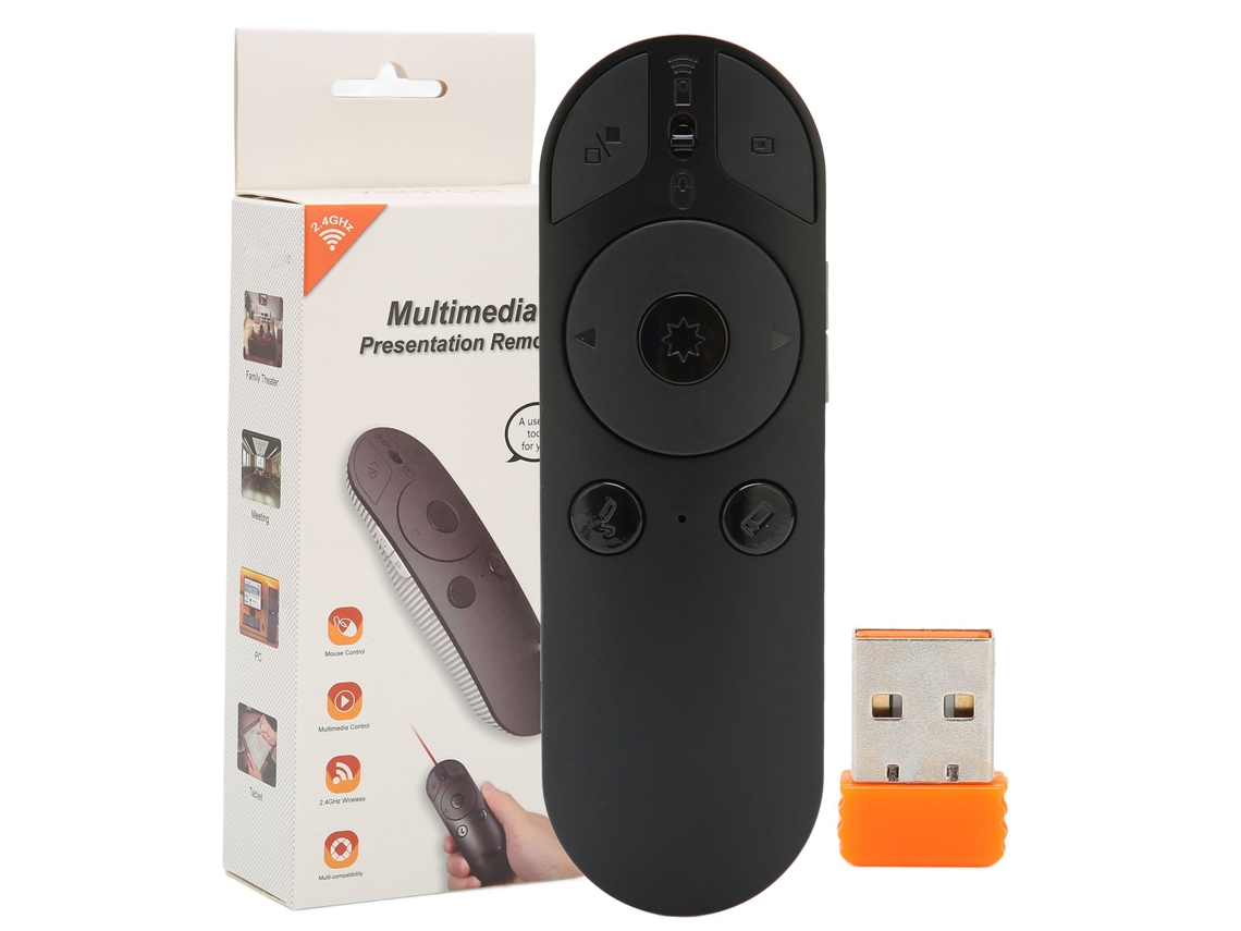 Controlador De Apresentação Com Design Ergonômico E Grip Confortável Com Linhas Horizontais