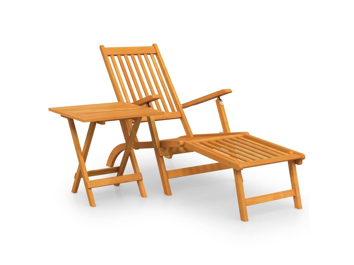 Deck Chair, Deck Chairs Vidaxl Marrom Madeira De Acácia (n/a)