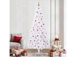 Vidaxl Árvore De Natal Artificial Com 300 Leds Branco 240 Cm Pvc E Aço