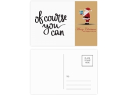 Conjunto de 20 Cartões postais com a Inscrição "você Pode Citar" do Papai Noel. 14,6 X 9,8 Cm