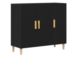 Conjunto 1 Buffet Vidaxl Preto Derivados De Madeira (90 X 34 X 80 Cm)