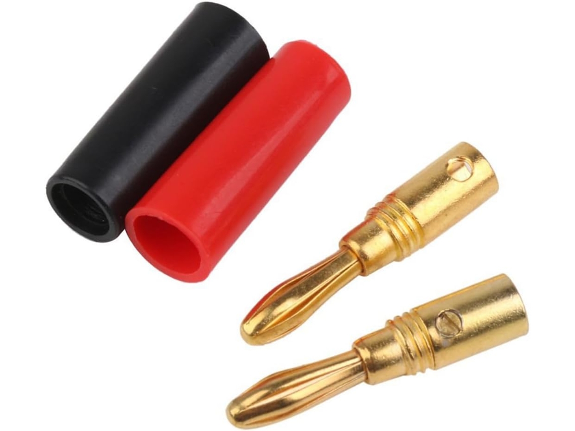 Conjunto De 10 Conectores Banana Banhados A Ouro, Com Trava Dupla Por Parafuso, Sem Solda, Nas Cores Gokoco