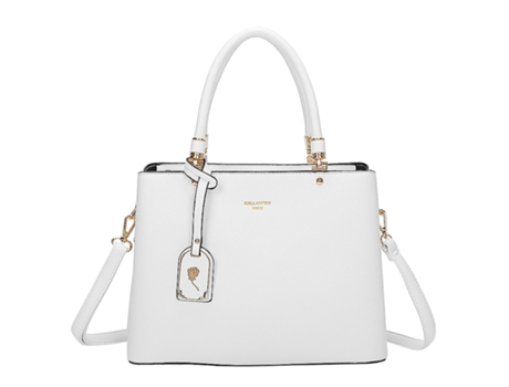 Bolsa De Mão Feminina Com Alça De Flor Metálica Branco Gallantry