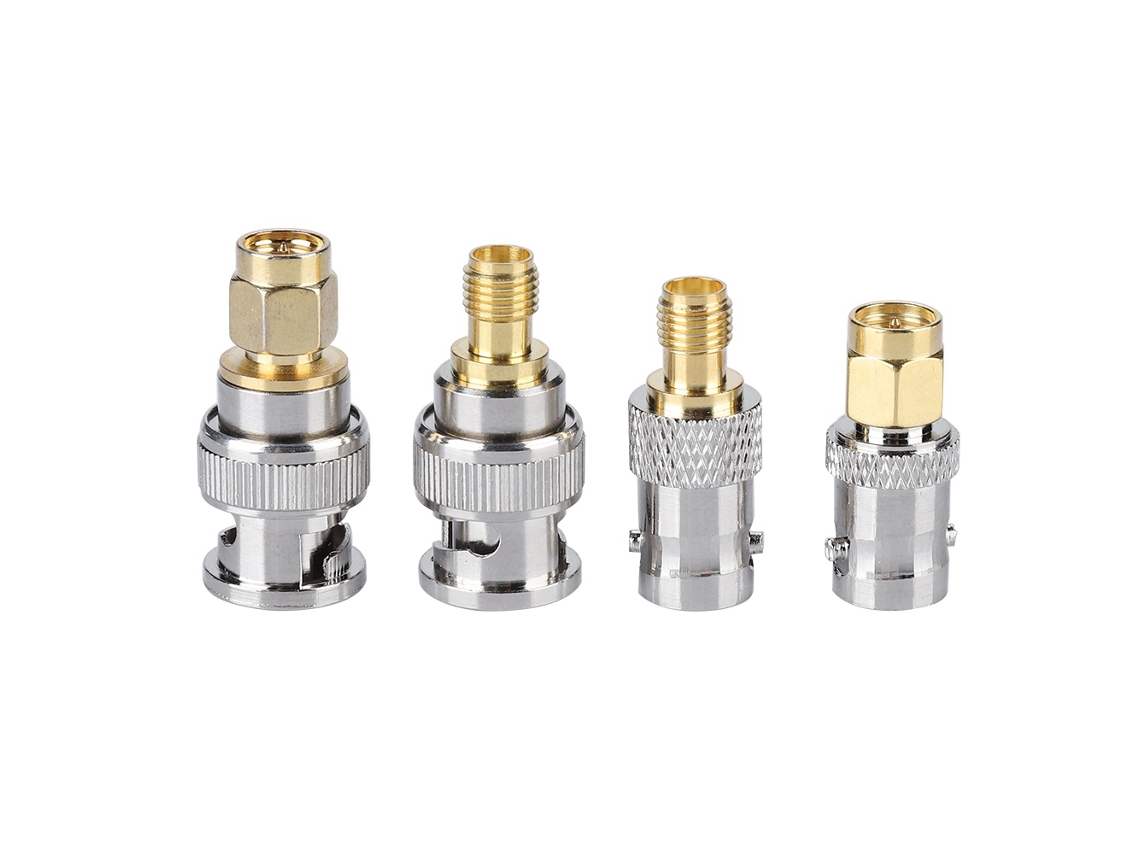 4pcs Conector De Antena Coaxial Bnc Macho/fêmea Para Sma Macho/fêmea Adaptador
