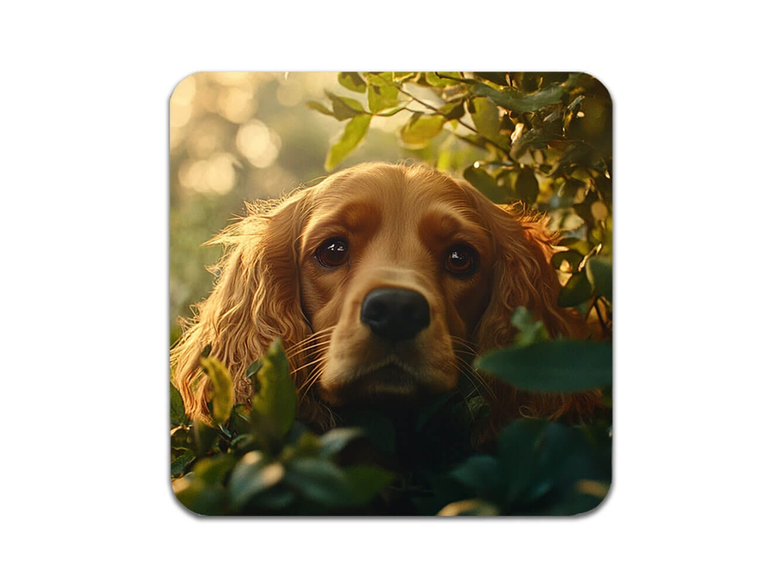 Conjunto de 2 porta copos com estampa de Cocker Spaniel AQUAFORGE