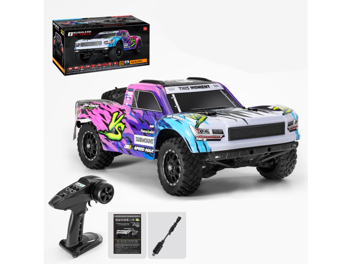 Uma Bateria hbx 3101a 1/16 2.4g 4wd Carro Rc Alta Velocidasem Escovas Rtr Camião Curto Elétrico Modelos Veículos Com Controlo Proporcional Completo
